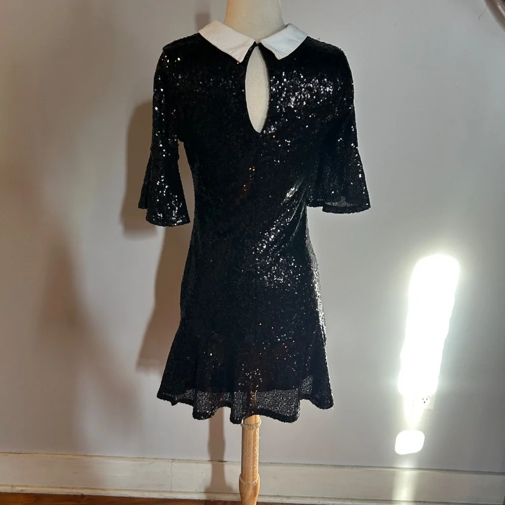 Venus Peter Pan Collar Sequin Party Dress xs - Picture 3 of 6